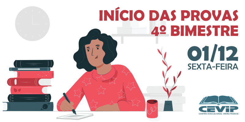 Início das provas do 4º bimestre 2023