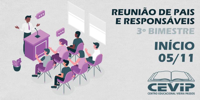 Reunião de pais e responsáveis 3º Bimestre