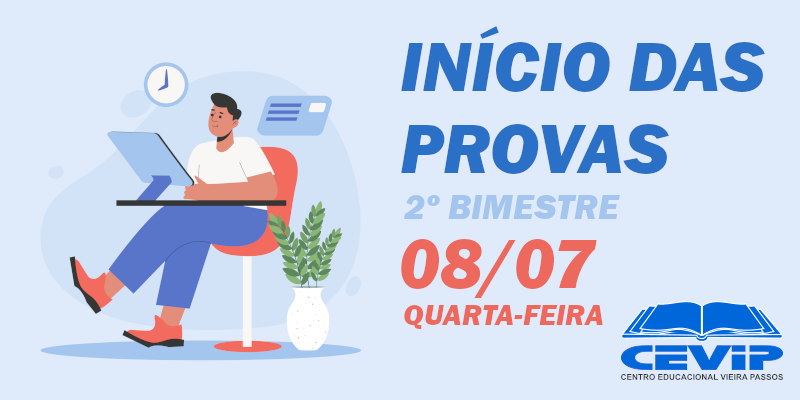 Início das provas 2º bimestre 2026